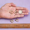 4Pcs 4 Style Brass Micro Pave Clear Cubic Zirconia D-Ring Anchor Shackle Clasps ZIRC-PJ0001-02-6