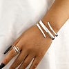Alloy Spiral Cuff Bangles & Rings Sets FS-WG33B53-01-1
