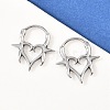 Spiked Heart 316 Stainless Steel Cartilage Earrings AJEW-C044-13AS-1