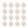 Golden Plated Alloy Charms LS-ENAM-S118-01P-2