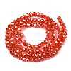 Electroplate Glass Beads Strands X-EGLA-A034-T4mm-B22-2