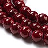 Painted Glass Bead Strands DGLA-S071-6mm-B30-3