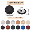 BENECREAT 72Pcs 12 Colors 1-Hole PU Leather Buttons DIY-BC0006-43-2