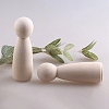 Unfinished Wood Female Peg Dolls People Bodies AJEW-U015-10B-1