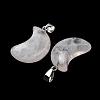 Natural White Agate Pendants G-F820-02L-02-3