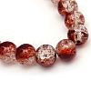Baking Paint Crackle Glass Bead Strands CCG-S001-6mm-18-3