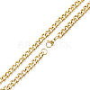 Men's 201 Stainless Steel Cuban Link Chain Necklace NJEW-N050-A06-7-45G-2