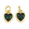 Brass Pave Cubic Zirconia Charms CU-CBA3D67-09G-05-1