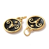 Ion Plating(IP) 304 Stainless Steel Enamel Pendants STAS-A080-43G-03-2