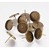 Brass Ear Studs Settings IFIN-Q005-AB-NR-1