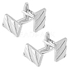 HOBBIESAY Brass Cufflinks for Men's Shirt KK-HY0001-74-1