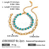 2Pcs 2 Styles 304 Stainless Steel Canle Chain Bracelets FS-WG283A0-02-1