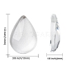 Transparent teardrop X-GGLA-R024-14x10-2