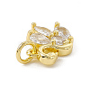 Brass Micro Pave Cubic Zirconia Charms ZIRC-F132-09G-3