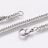 304 Stainless Steel Curb Chain Bracelets BJEW-P235-12P-3