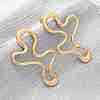 304 Stainless Steel Nuggets Stud Earrings for Women EJEW-A131-03G-1
