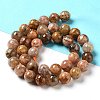 Natural Flower Agate Beads Strands G-B044-A01-03-3