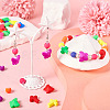 120Pcs 4 Styles Spray Painted Opaque Acrylic Beads ACRP-TA0001-03-7