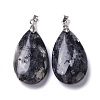 Natural Larvikite Pendants G-D084-01P-B06-2
