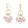Natural Pearl Dangle Earrings EJEW-JE03908-2