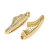 Brass Micro Pave Cubic Zirconia Pendants KK-S526-10G-D-2