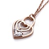 304 Stainless Steel Pendant Necklaces NJEW-I232-08RG-2