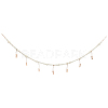 Wall Hanging Photo Display with Wooden Beads Garland AJEW-WH20011-54A-1