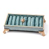 Flannelette & Wooden Rectangle Jewelry Displays Stand ODIS-A010-13-3