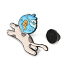 Cat Fishbowl Head Enamel Pins JEWB-E044-02EB-02-3