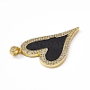 Brass Micro Pave Cubic Zirconia Pendants KK-P224-02G-01-3