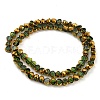Electroplate Transparent Glass Beads Strands EGLA-G037-02A-HP04-2