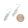 Natural Aquamarine Chips Beaded Jewelry Set SJEW-JS01232-07-8