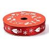 5 Yards Christmas Polyester Printed Ribbon OCOR-A008-01B-1