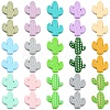 30Pcs 15 Colors Food Grade Eco-Friendly Silicone Focal Beads SIL-CJ0001-09-8