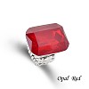 Alloy with Glass Finger Rings FS-WGA328D-08-1