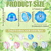 72Pcs 9 Colors Electroplate Transparent Acrylic Bead Caps OACR-PH0004-72-2