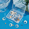 20Pcs 2 Color Brass Stud Earring Findings KK-BBC0004-35-7