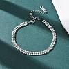 304 Stainless Steel Rhinestone Cup Chain Bracelets BJEW-P376-01P-3