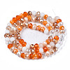 Electroplate Glass Beads Strands X-EGLA-N002-12G-2