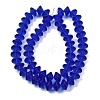 Frosted & Baking Paint Transparent Glass Beads Strands GL-CBA2ED2-03F-2