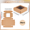 Kraft Paper Gift Box with Visible Window CON-WH0088-74B-2