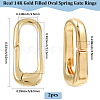 2Pcs Brass Spring Gate Rings FIND-BBC0004-41A-2
