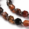 Natural Banded Agate/Striped Agate Beads Strands X-G-S362-091B-01-3