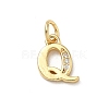 Brass Micro Pave Cubic Zirconia Charms KK-I382-03G-Q-1