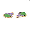 Halloween Rack Plating Alloy Enamel Pendants ENAM-P246-09KCG-2