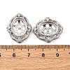 Brass Micro Pave Clear Cubic Zirconia Cabochon Settings KK-U074-03P-3