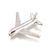 Brass Micro Pave Cubic Zirconia Airliner Beads LS-ZIRC-L078-005P-NR-1