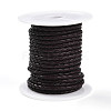 Braided Cowhide Leather Cord NWIR-N005-01B-4mm-1
