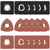90Pcs 3 Style PU Leather with Iron Grommet Eyelet Findings FIND-GF0003-07-1