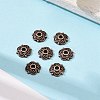 4-Petal Tibetan Style Alloy Flower Bead Caps LS-X-TIBE-S222-R-NR-4